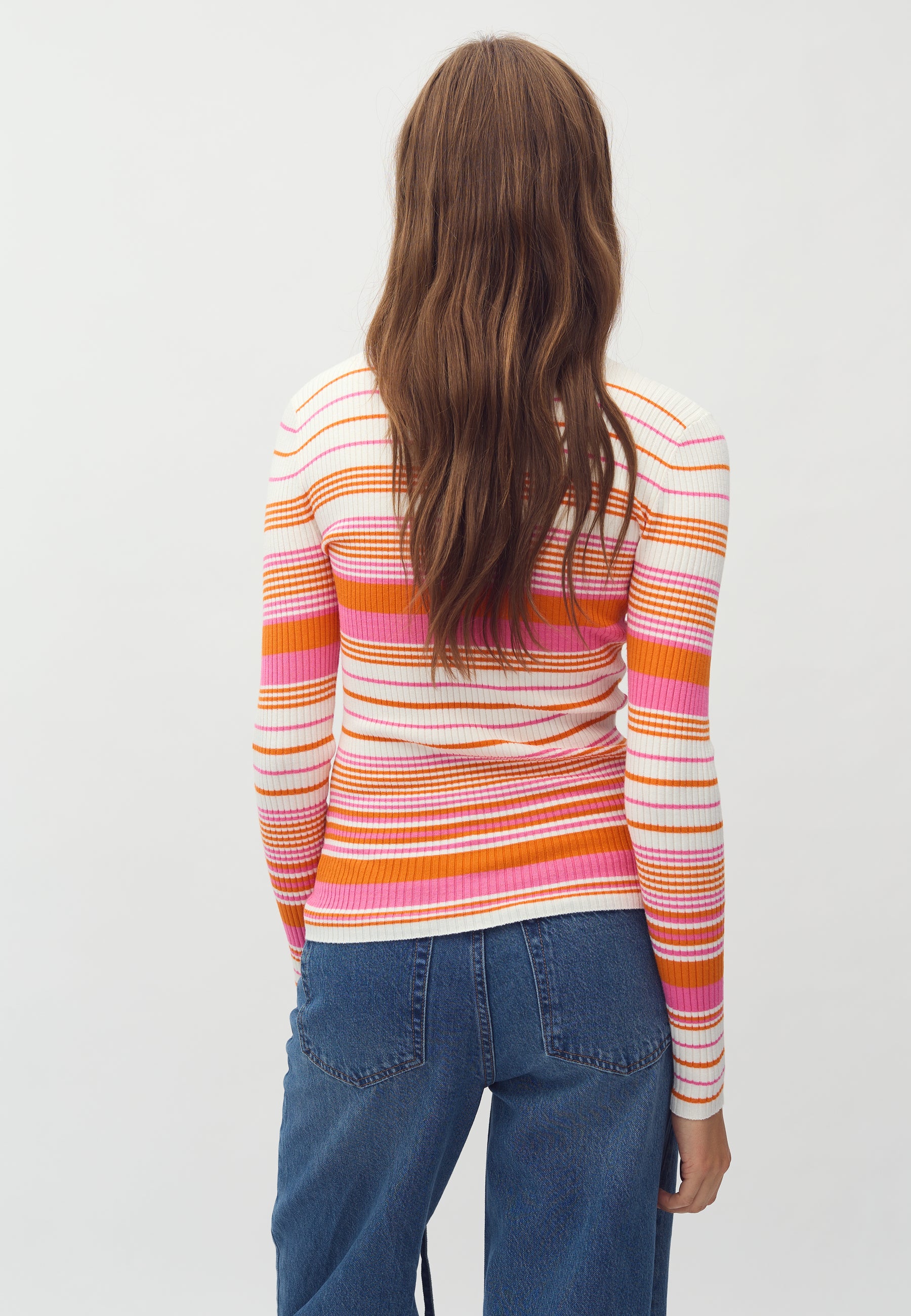 Turbanova-M_Orange Pink Stripe_Model_