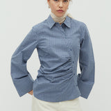 Loutro-M_Navy Blue Check_Model_0